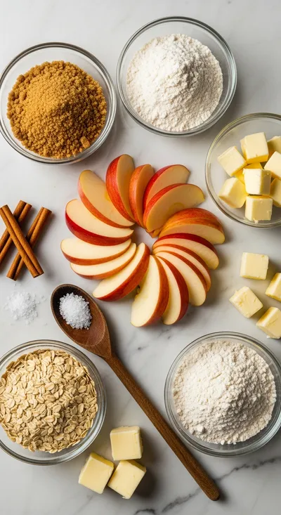 Baked Apple Crumble – Easy Warm Dessert - cooking process