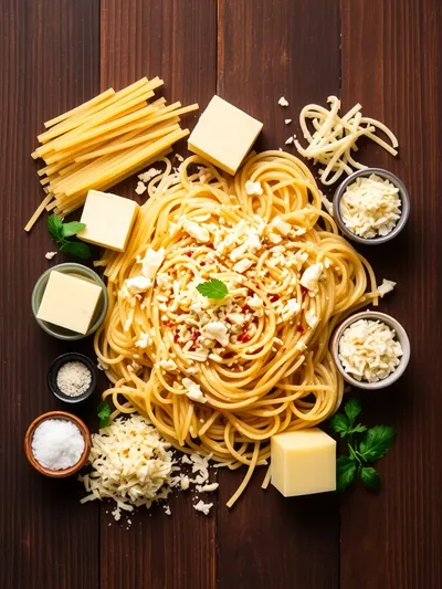 Baked Cream Cheese Spaghetti Casserole - ingredients preparation