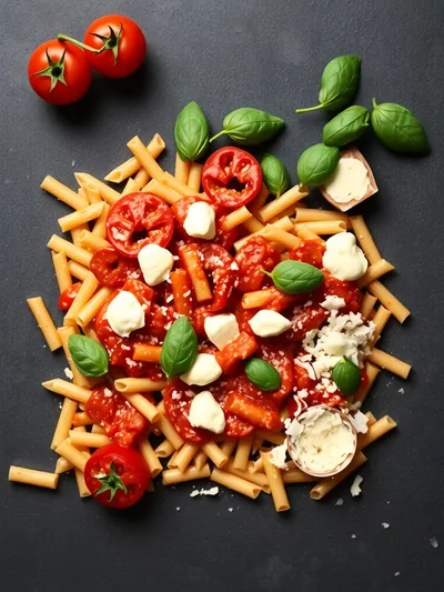 Best Ever Baked Ziti - ingredients preparation