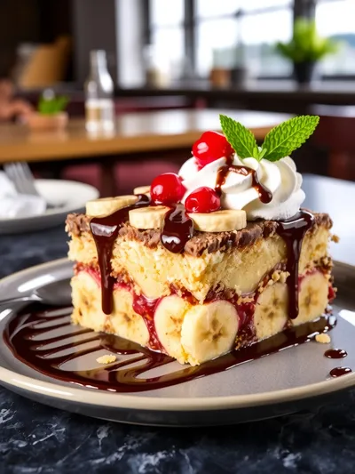 Banana Split Dump Cake – Sweet Layers of Fun - ready to serve