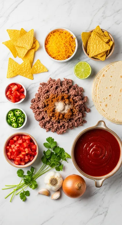 Beef Enchilada Casserole - cooking process