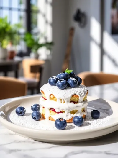 Blueberry Delight - cooking process