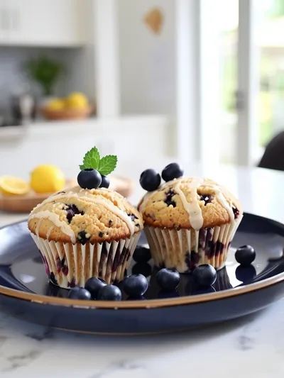 Healthy Blueberry Muffins for Diabetics - cooking process