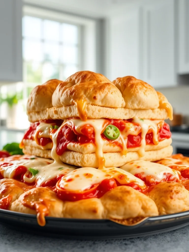 Bubble Up Biscuit Pizza Casserole