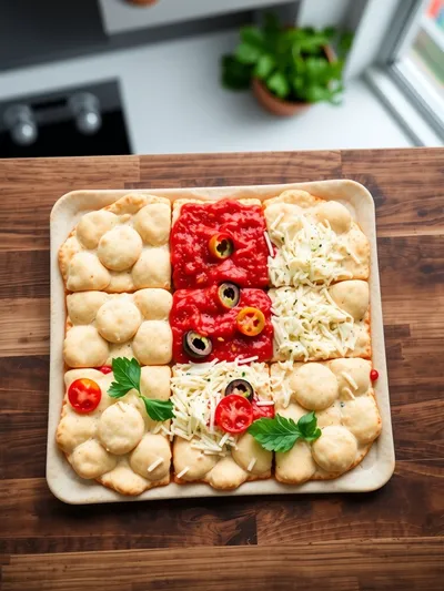 Bubble Up Biscuit Pizza Casserole - ingredients preparation