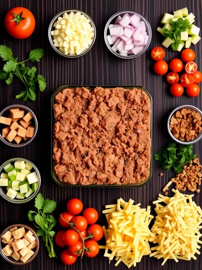 Cheeseburger Casserole Recipe - ingredients preparation
