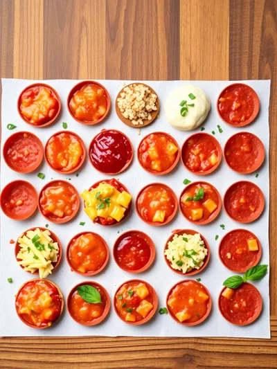 Cheesy Keto Turkey Pepperoni Bites - ingredients preparation