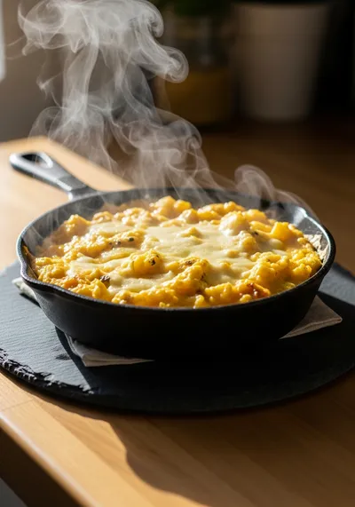 Cheesy Potato Egg Scramble – Easy Breakfast Recipe