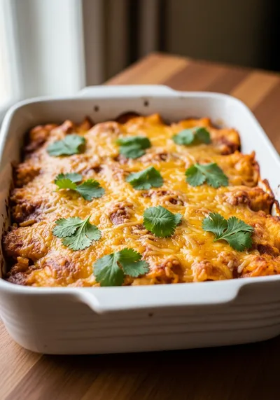 Chicken Enchilada Rice Casserole