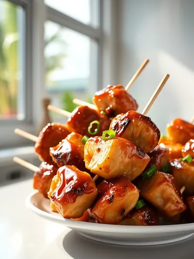 Chicken Skewers with Korean BBQ Sauce