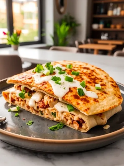 Chicken Turkey Ranch Quesadilla – 20-Minute Easy Recipe - ready to serve