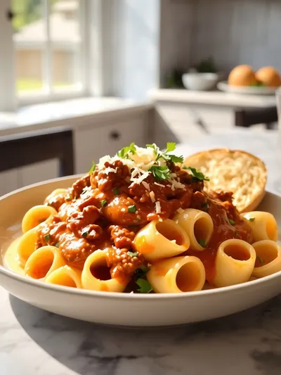 Creamy Beef and Shells Recipe - ready to serve