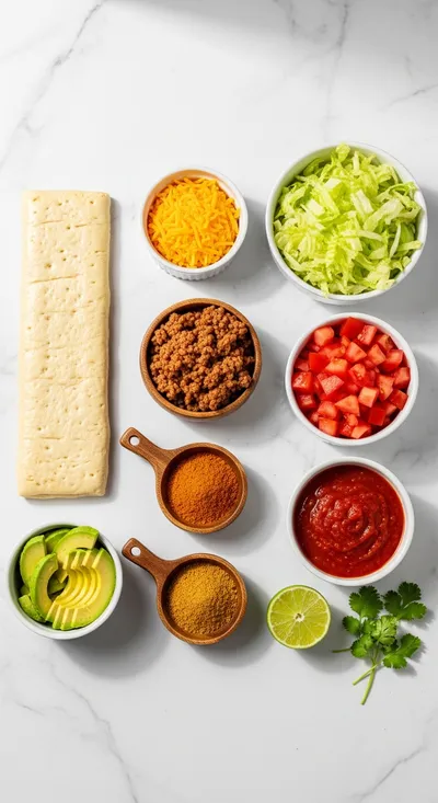 Crescent Roll Taco Pizza Recipe - cooking process