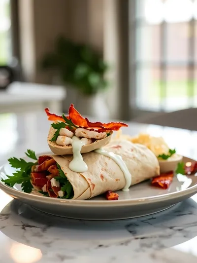 Crispy Bacon Chicken Ranch Wraps – Simple & Delicious - ready to serve