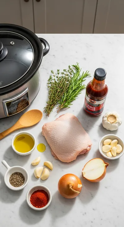 Crockpot BBQ Chicken Recipe - cooking process