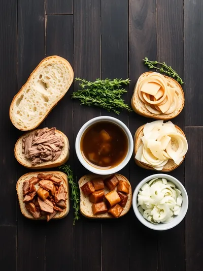 Crockpot French Dip Sandwiches – Easy Comfort Meal - ingredients preparation