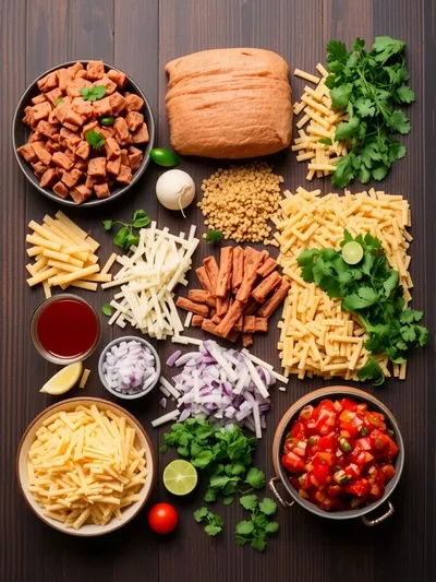 Crockpot Taco Pasta - ingredients preparation