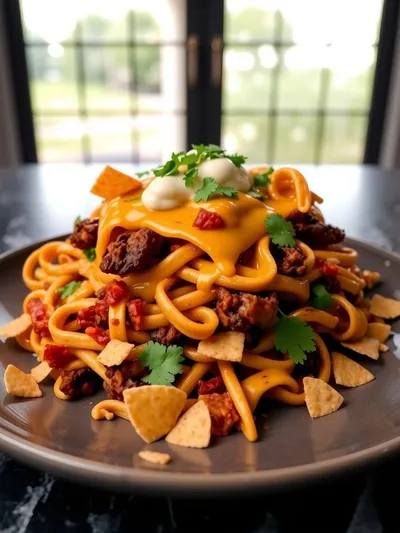 Crockpot Taco Pasta - cooking process