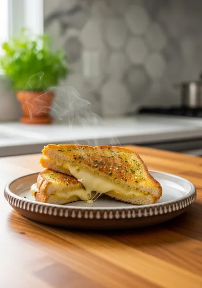 Garlic Bread Grilled Cheese – 15‑Minute Lunch