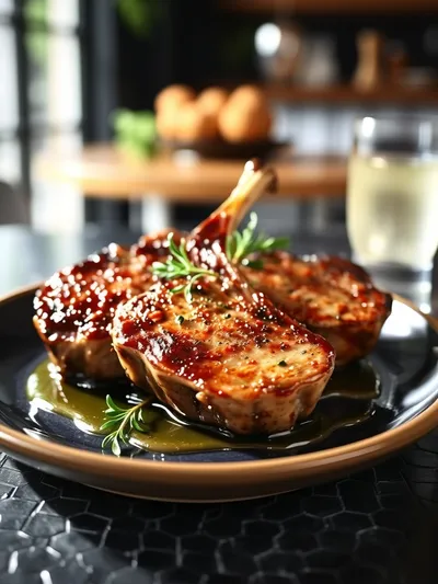 Garlic Butter Pan-Seared Beef Chops - ready to serve