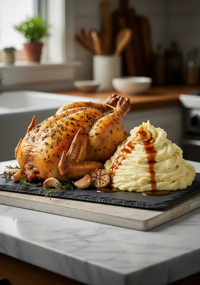 Garlic Herb Chicken With Creamy Mashed Potatoes