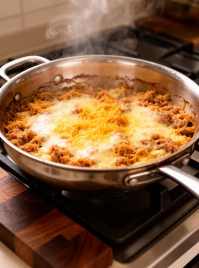 Sausage, Egg, and Cream Cheese Hashbrown Casserole - cooking process