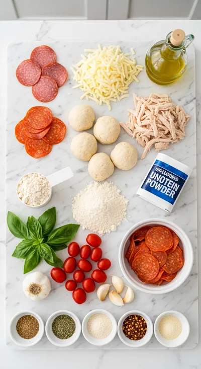 High Protein Pepperoni Pizza Rolls - cooking process