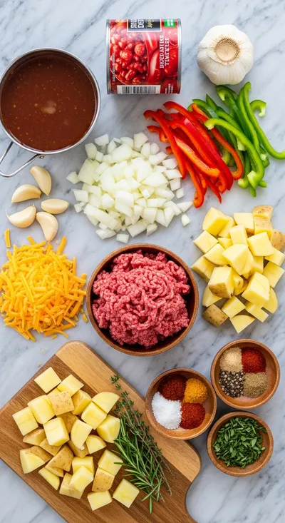 Hobo Casserole – Easy Ground Beef Recipe - cooking process