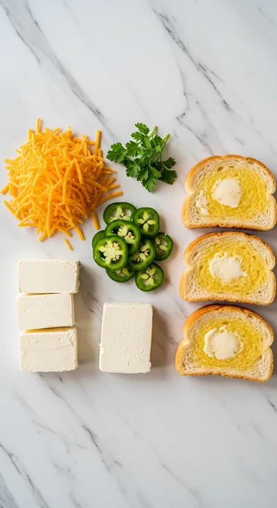 Jalapeno Popper Grilled Cheese - cooking process