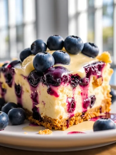 Lemon Blueberry Cheesecake Dump Cake