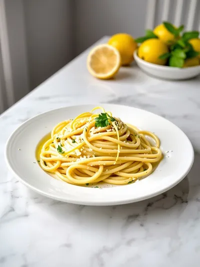 Lemon Pasta (Pasta al Limone) - cooking process
