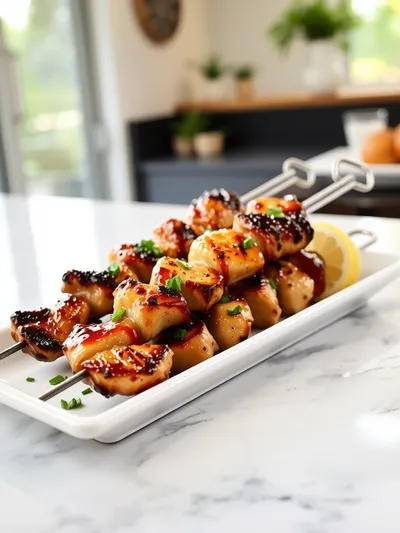 Marinated Chicken Skewers - ready to serve