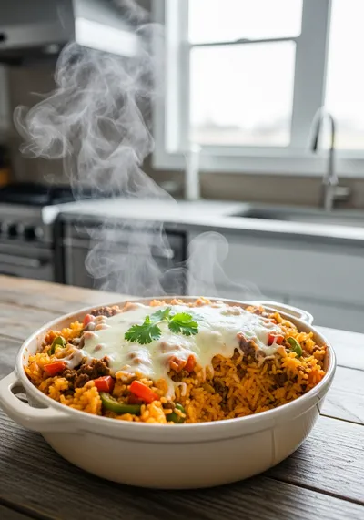 Easy One Pot Mexican Rice Casserole