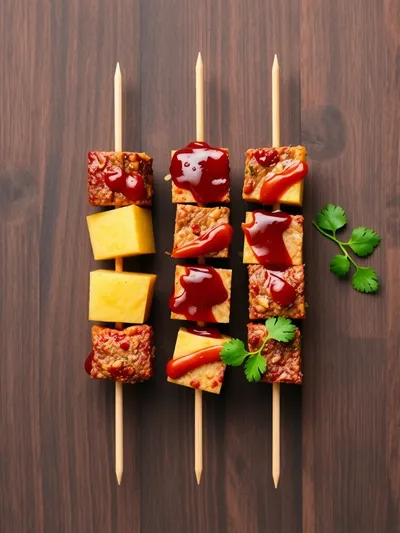 Irresistible Pineapple BBQ Beef Skewers - ingredients preparation