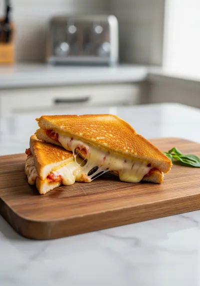 Pizza Grilled Cheese: Cheesy, Crispy Delight