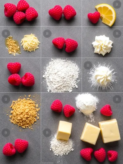 Raspberry Zinger Poke Cake - ingredients preparation