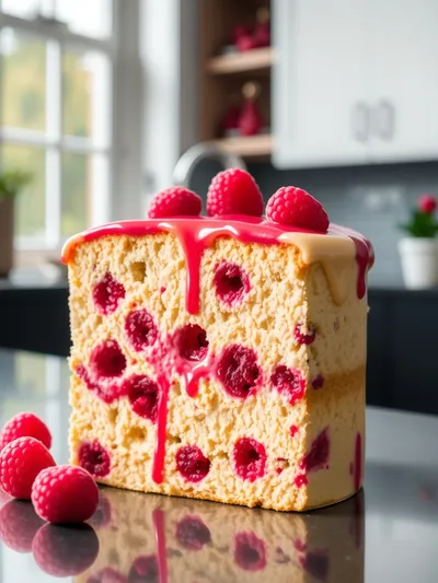 Raspberry Zinger Poke Cake