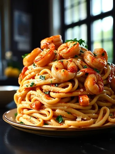 Shrimp Scampi Pasta Bake