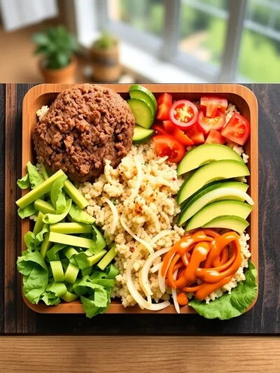 Smash Burger Bowl - ingredients preparation
