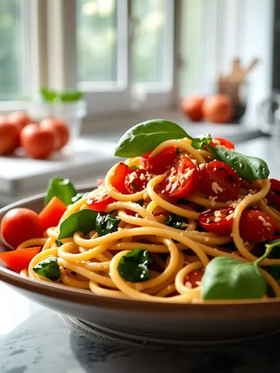 Spinach Tomato Pasta – Delicious Quick Meal