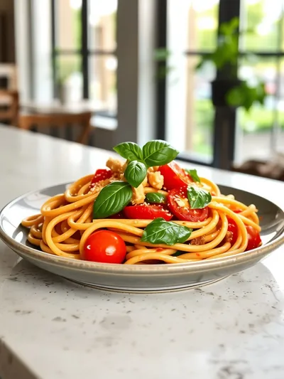 Spinach Tomato Pasta – Delicious Quick Meal - ready to serve