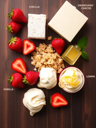 Strawberry Cheesecake Dump Cake - ingredients preparation