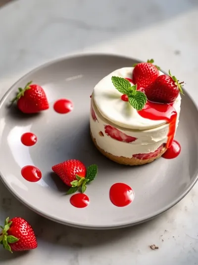 Strawberry Cheeseseck Trifle - ready to serve