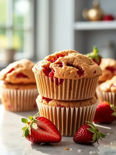 Strawberry Protein Muffins – Low‑Carb, High‑Protein
