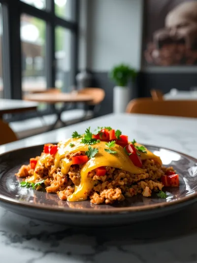 Taco Crock-Pot Hashbrown Casserole - ready to serve