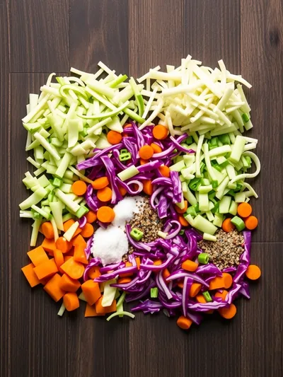 Vinegar Coleslaw Recipe – Perfect for BBQ - ingredients preparation